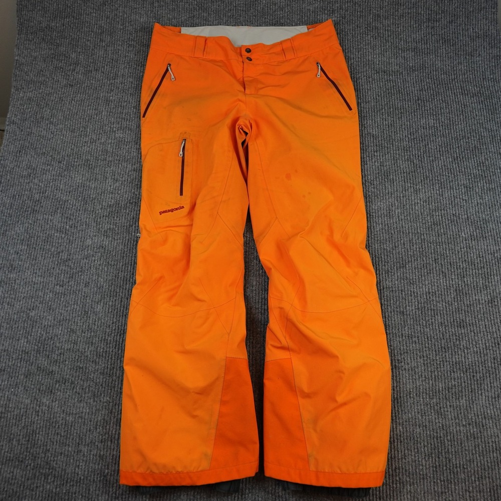Patagonia Powder Bowl Pants Womens XL Orange GORE-TEX Waterproof Snow Ski 31430